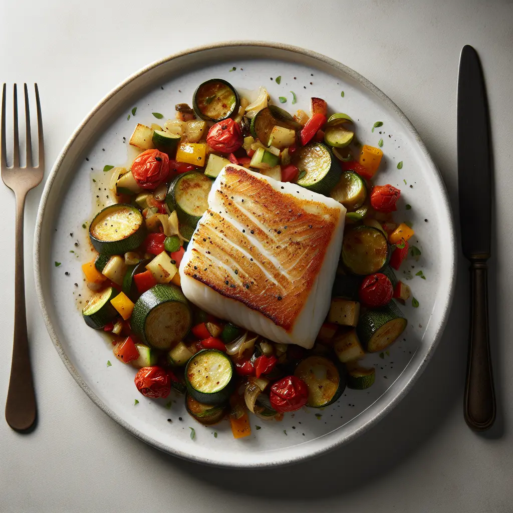 Pan-Seared Cod with Ratatouille