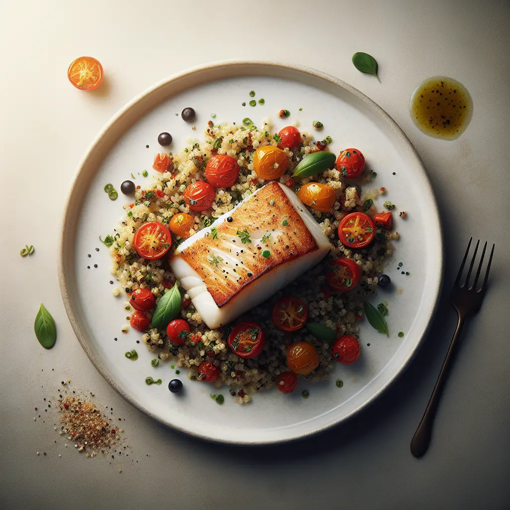 Pan-Seared Cod with Tomato and Herb Quinoa