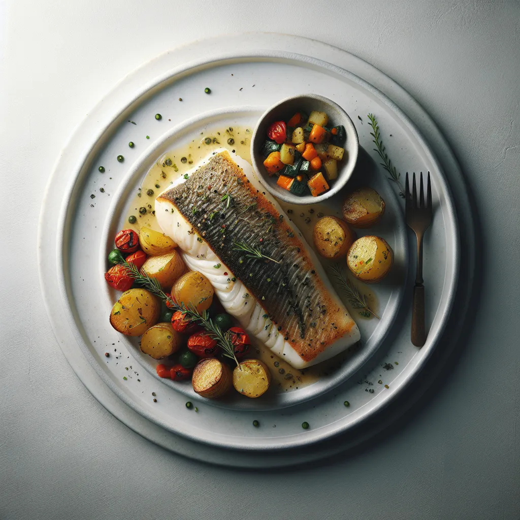 Provencal Herb-Crusted Cod with Roasted Potatoes and Ratatouille