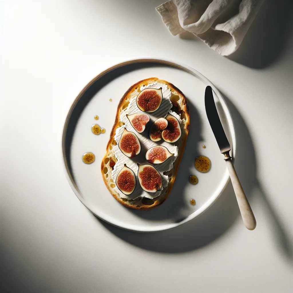 Quick French Breakfast Tartine with Goat Cheese and Fig Jam