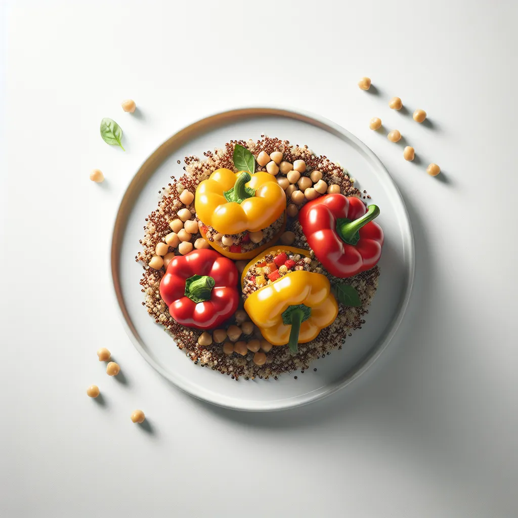 Quinoa and Chickpea Stuffed Bell Peppers