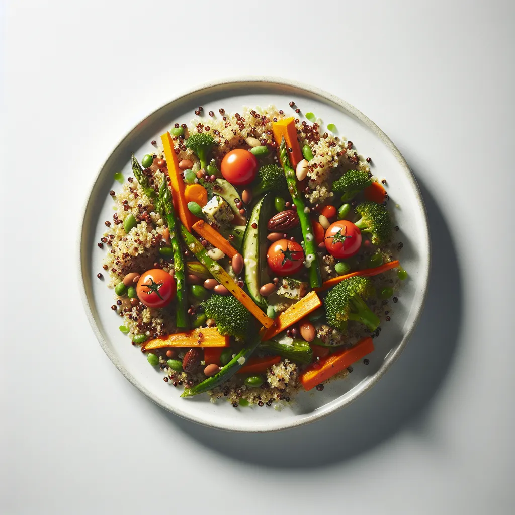 Quinoa and Lentil Salad with Roasted Vegetables
