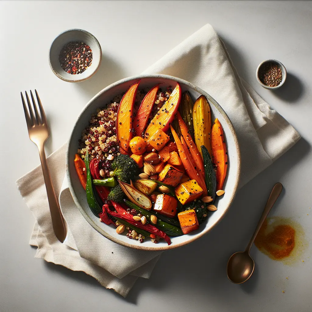 Autumn Quinoa and Roasted Vegetable Bowl