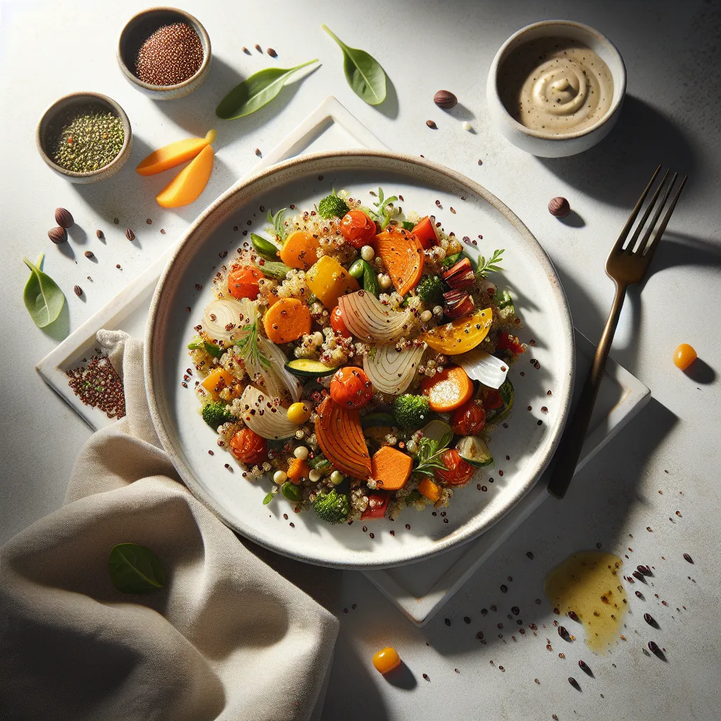 Quinoa Salad with Roasted Vegetables and Chickpeas