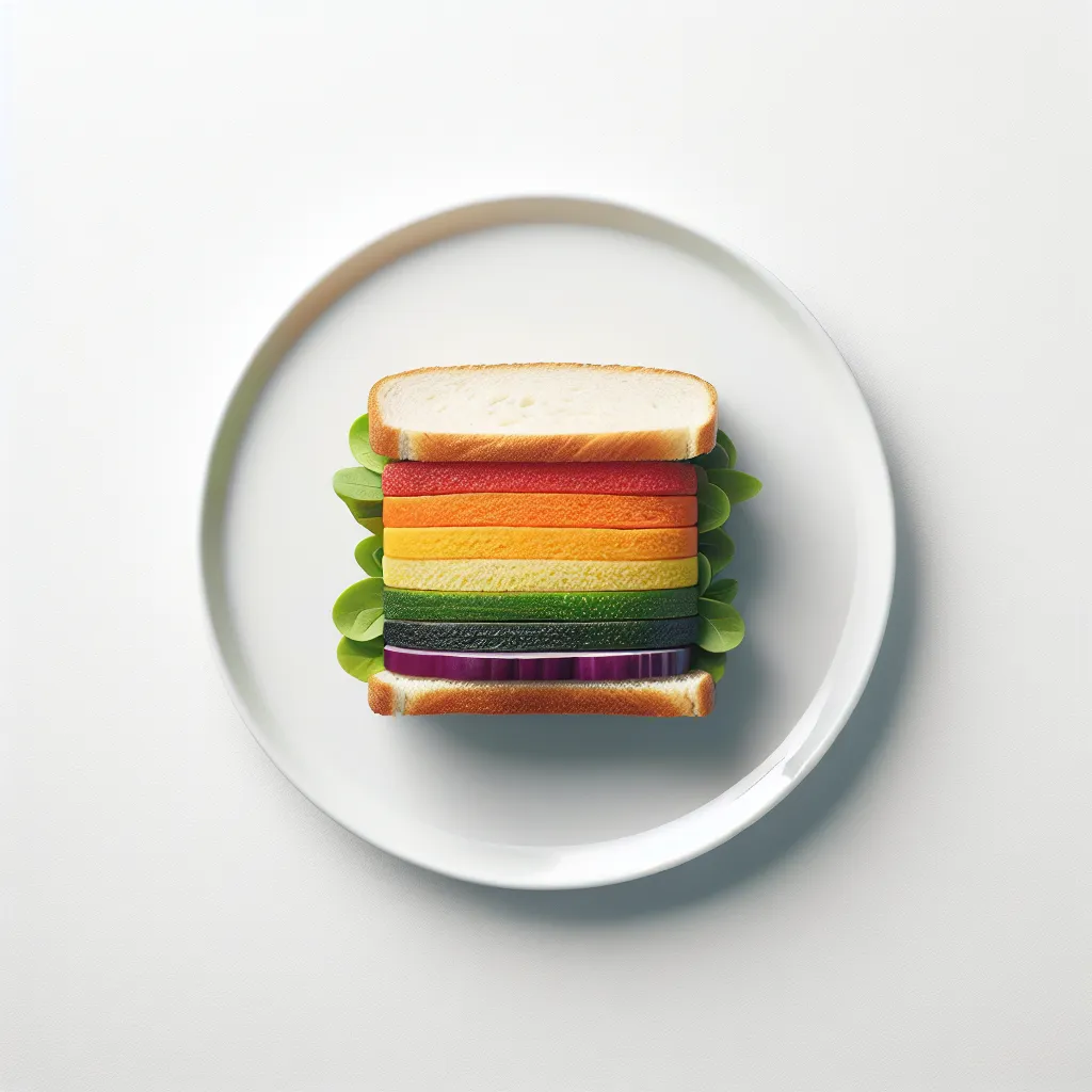 Rainbow Veggie Sandwich