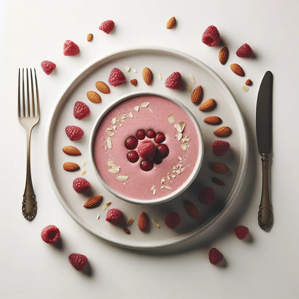 Raspberry Almond Breakfast Smoothie