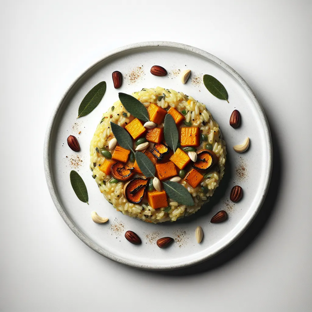 Roasted Pumpkin and Chestnut Risotto with Sage