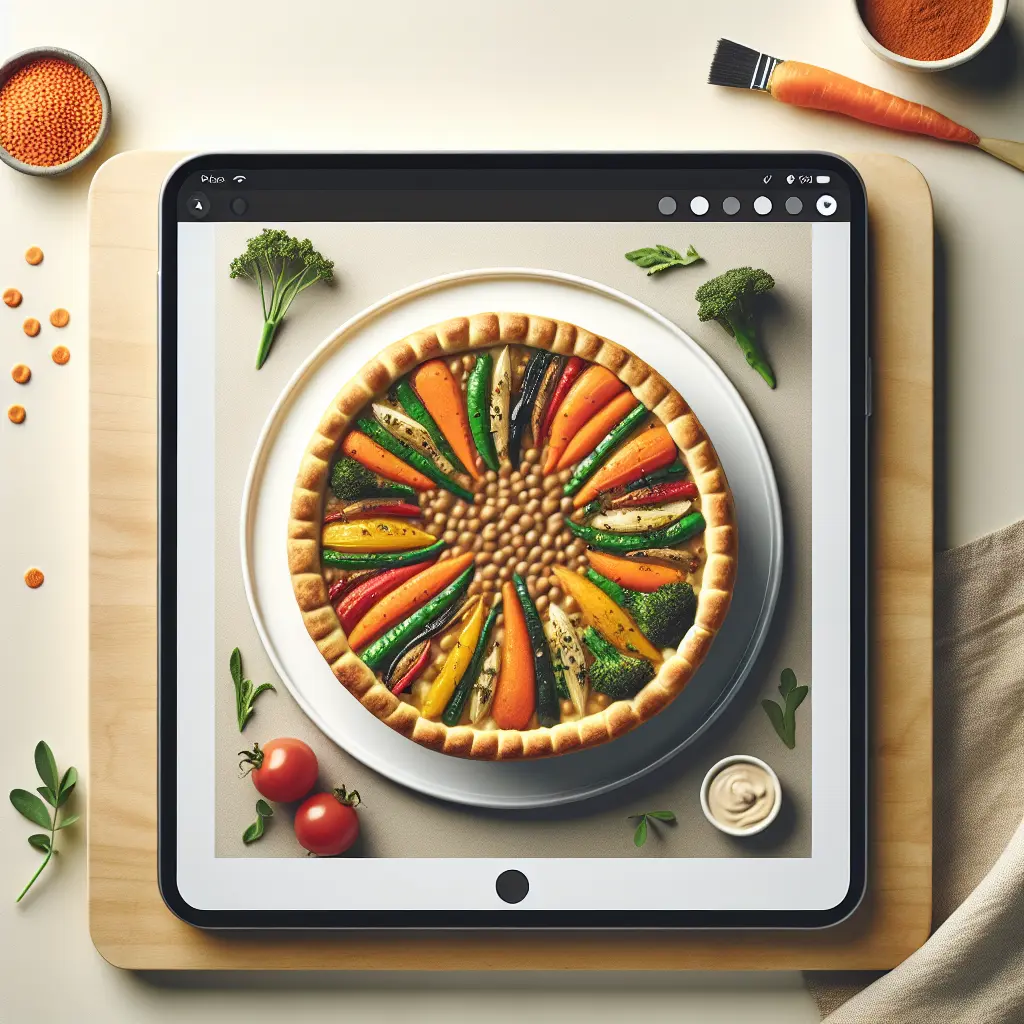 Roasted Vegetable and Lentil Pie