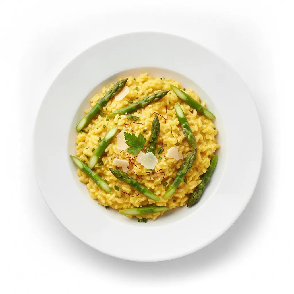 Saffron Risotto with Asparagus
