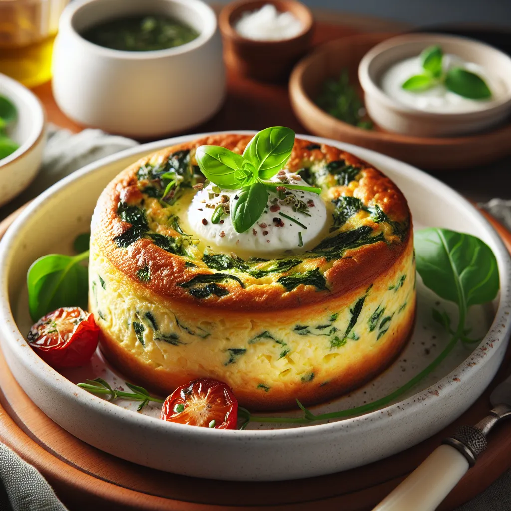 Savory Herb and Ricotta Breakfast Soufflé