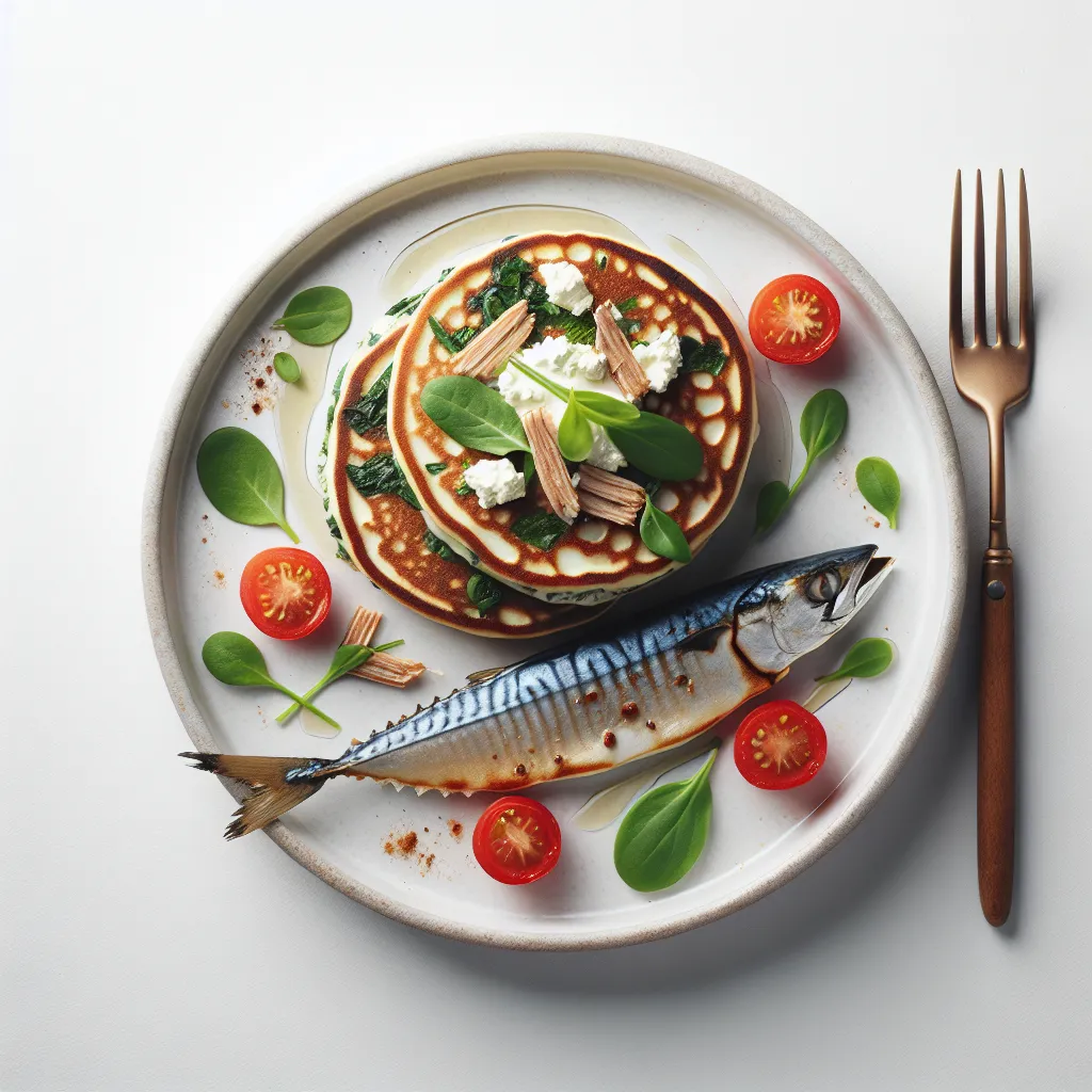 Savory Herb and Ricotta Pancakes with Smoked Mackerel