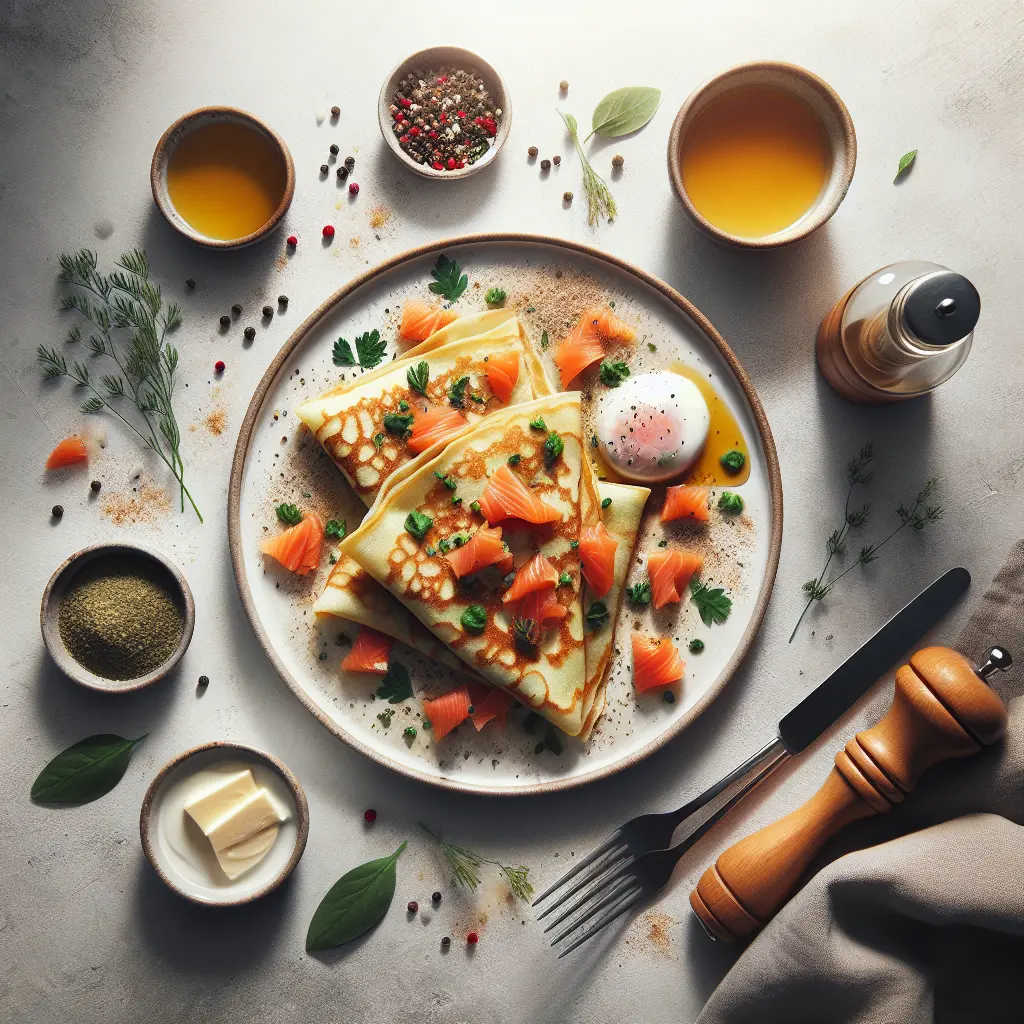 Savory Herb and Smoked Salmon Breakfast Crepes