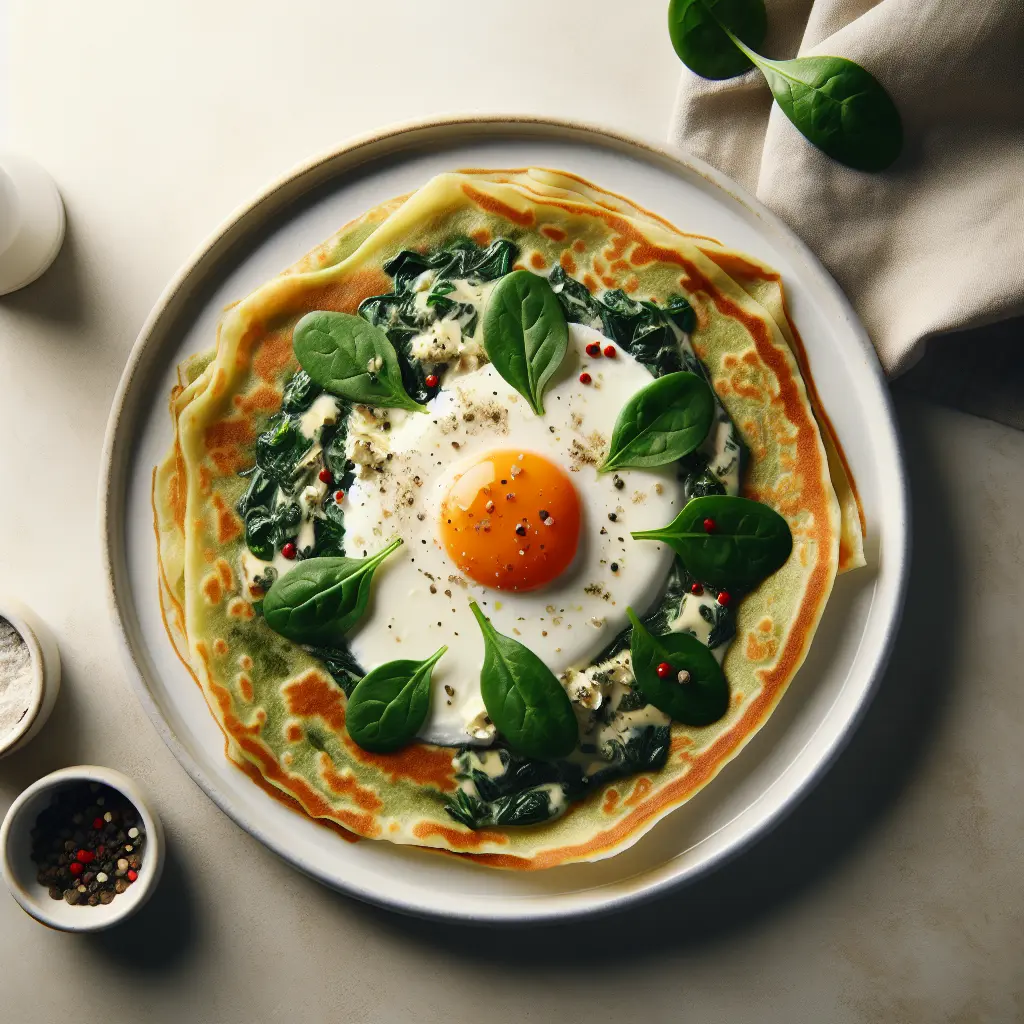 Savory Herb and Spinach Breakfast Crepes