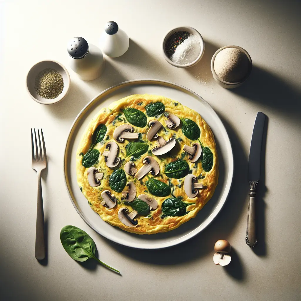Savory Mushroom and Spinach Omelette