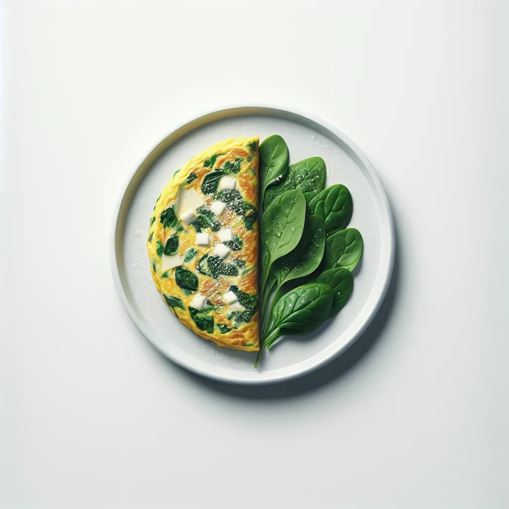 Savory Omelette with Spinach and Cheese