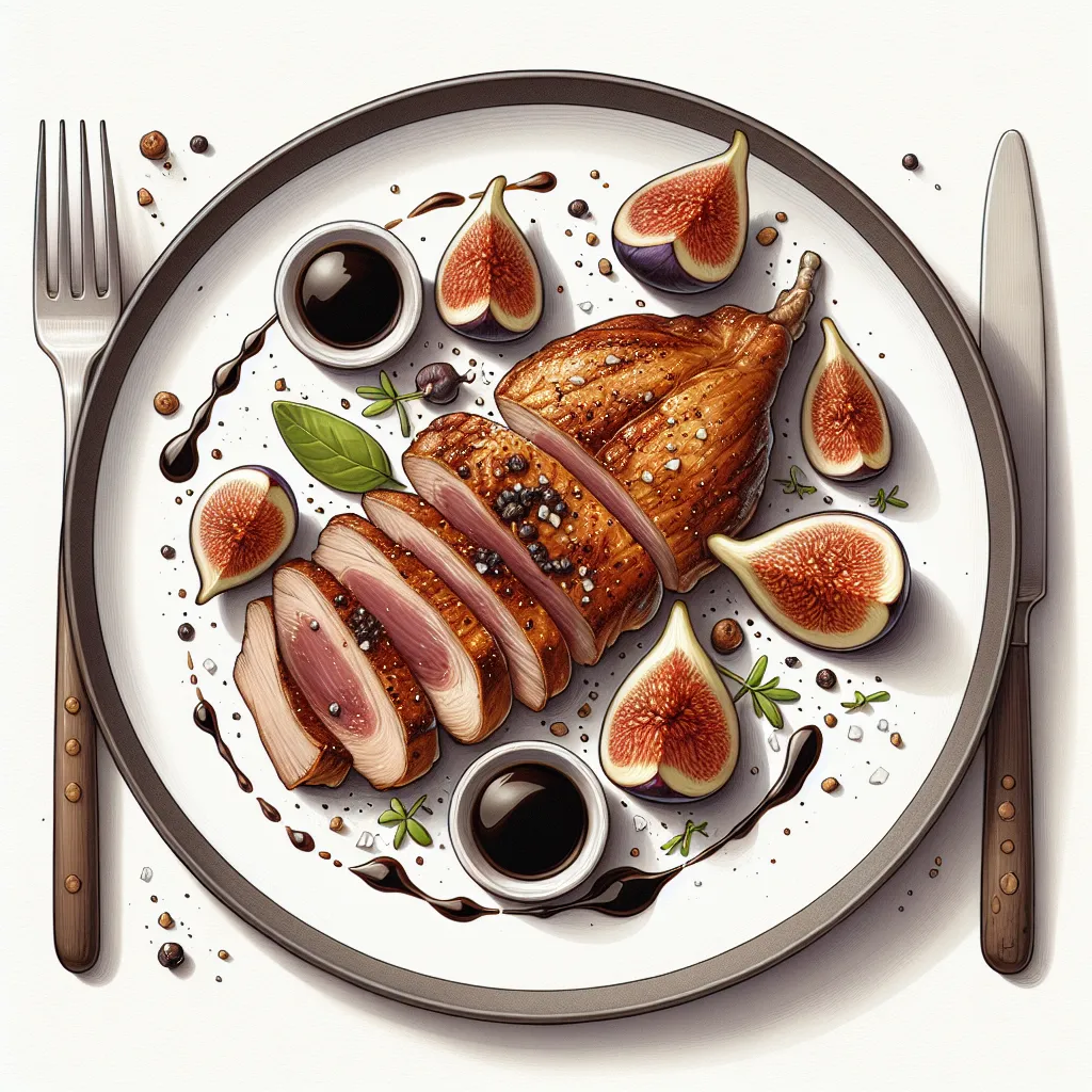 Seared Duck Breast with Fig and Balsamic Reduction