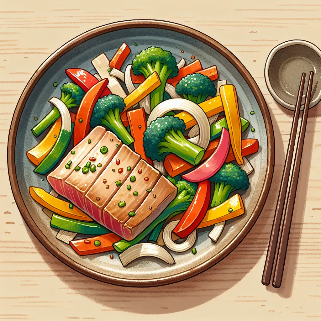 Seared Tuna with Autumn Vegetable Stir-Fry