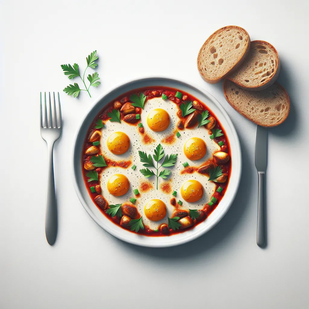 Spicy Shakshuka with Whole Grain Bread
