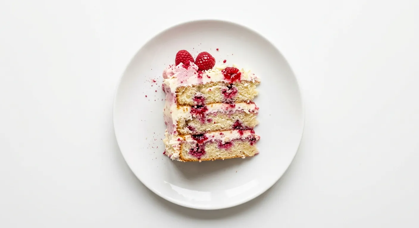 Smashed Raspberry White Chocolate Layer Cake