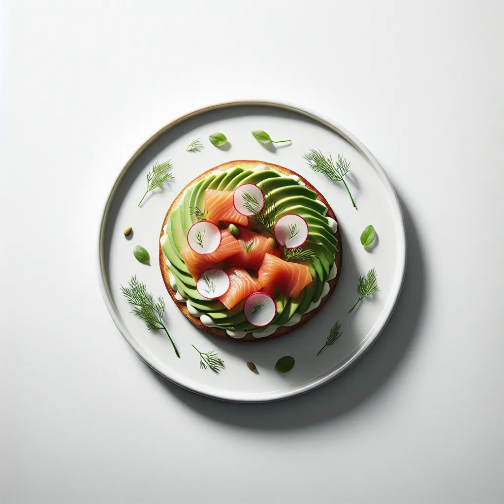Smoked Salmon and Avocado Tartine with Radish and Dill