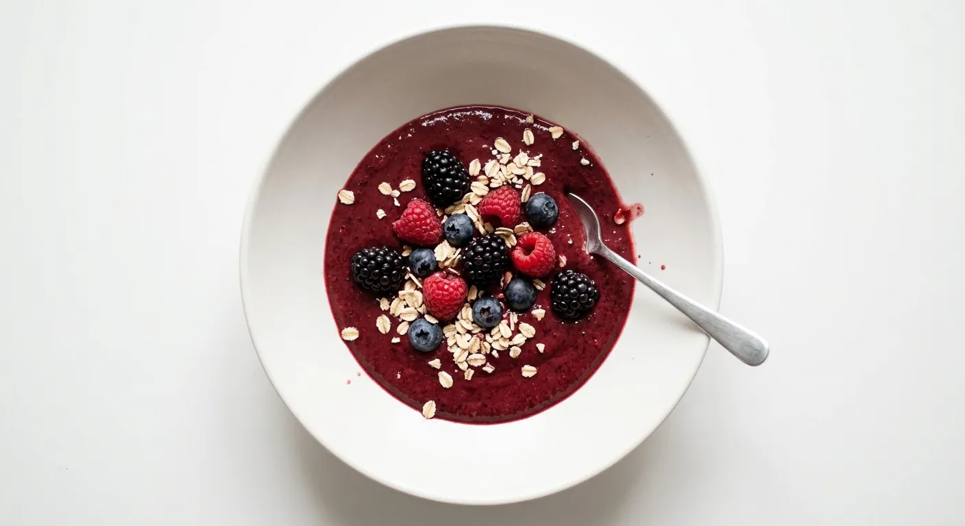 Smoothie aux fruits rouges et avoine
