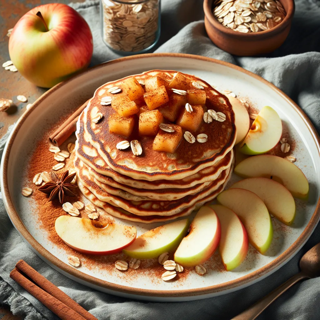 Autumn Spiced Apple and Oat Pancakes