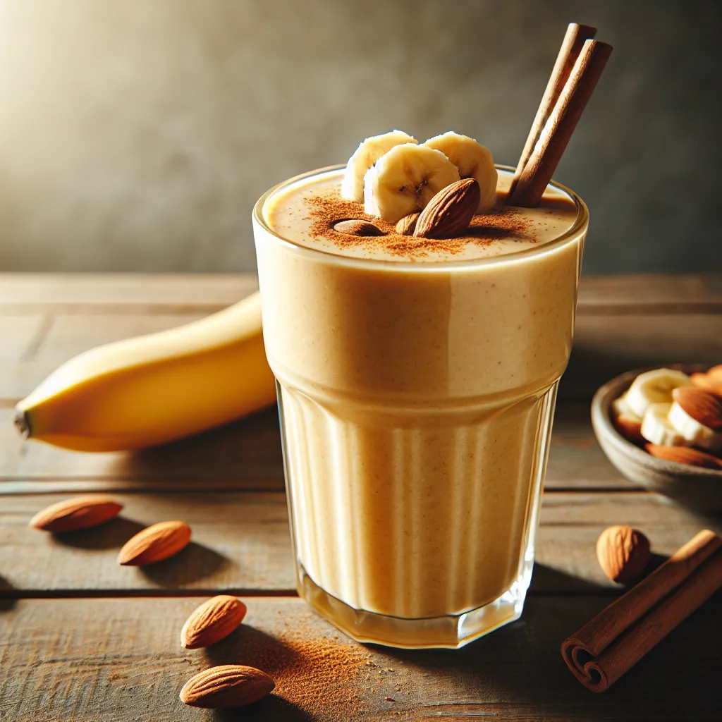 Autumn Spiced Banana and Almond Smoothie