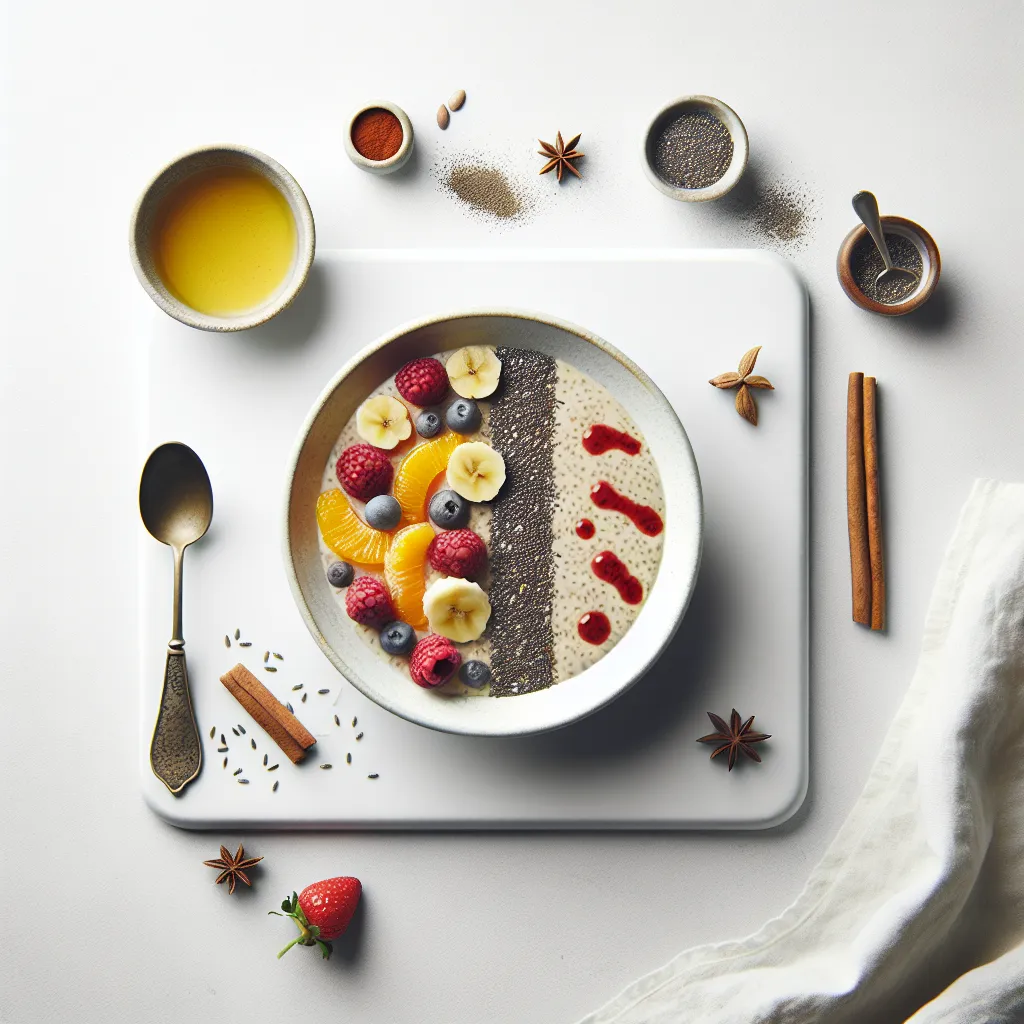 Exotic Spiced Chia Seed Pudding with Tropical Fruits