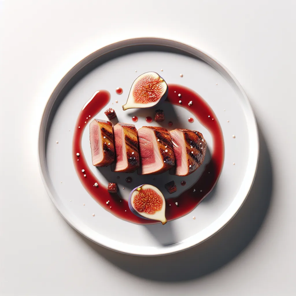 Exotic Spiced Duck Breast with Fig and Red Wine Reduction
