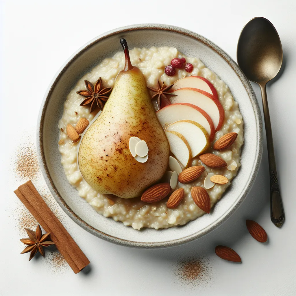 Spiced Pear and Almond Porridge