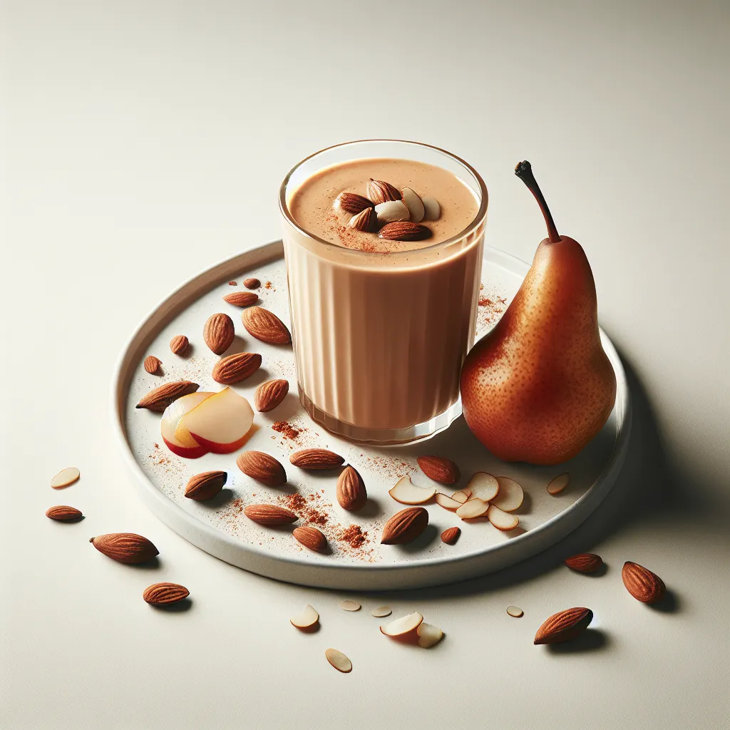 Autumn Spiced Pear and Almond Smoothie