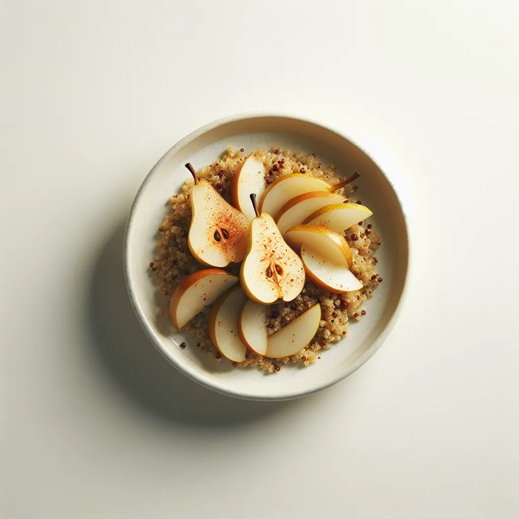 Spiced Pear and Quinoa Breakfast Bowl