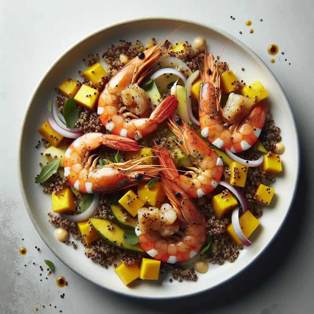 Exotic Spiced Prawn and Mango Salad with Quinoa