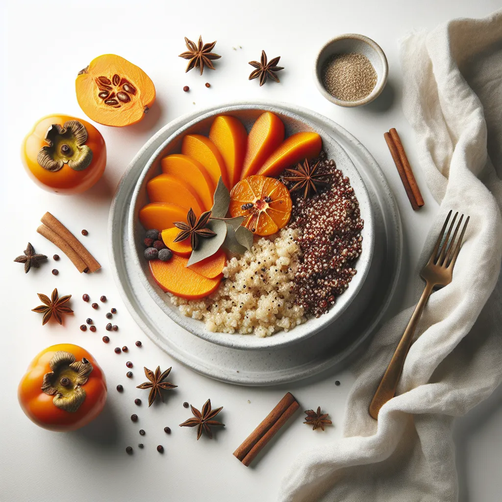 Winter Spiced Quinoa and Persimmon Breakfast Bowl