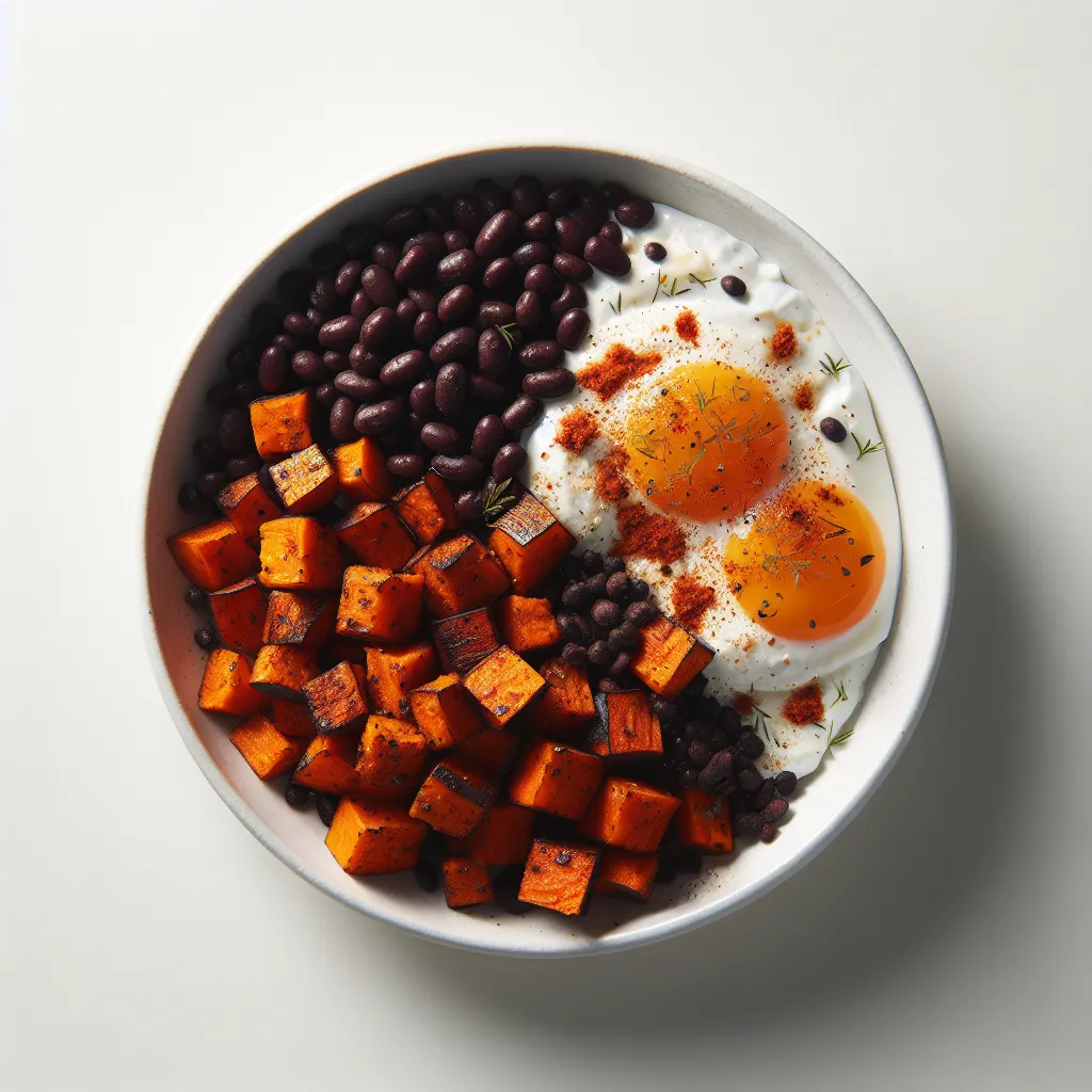 Spiced Sweet Potato and Black Bean Breakfast Bowl