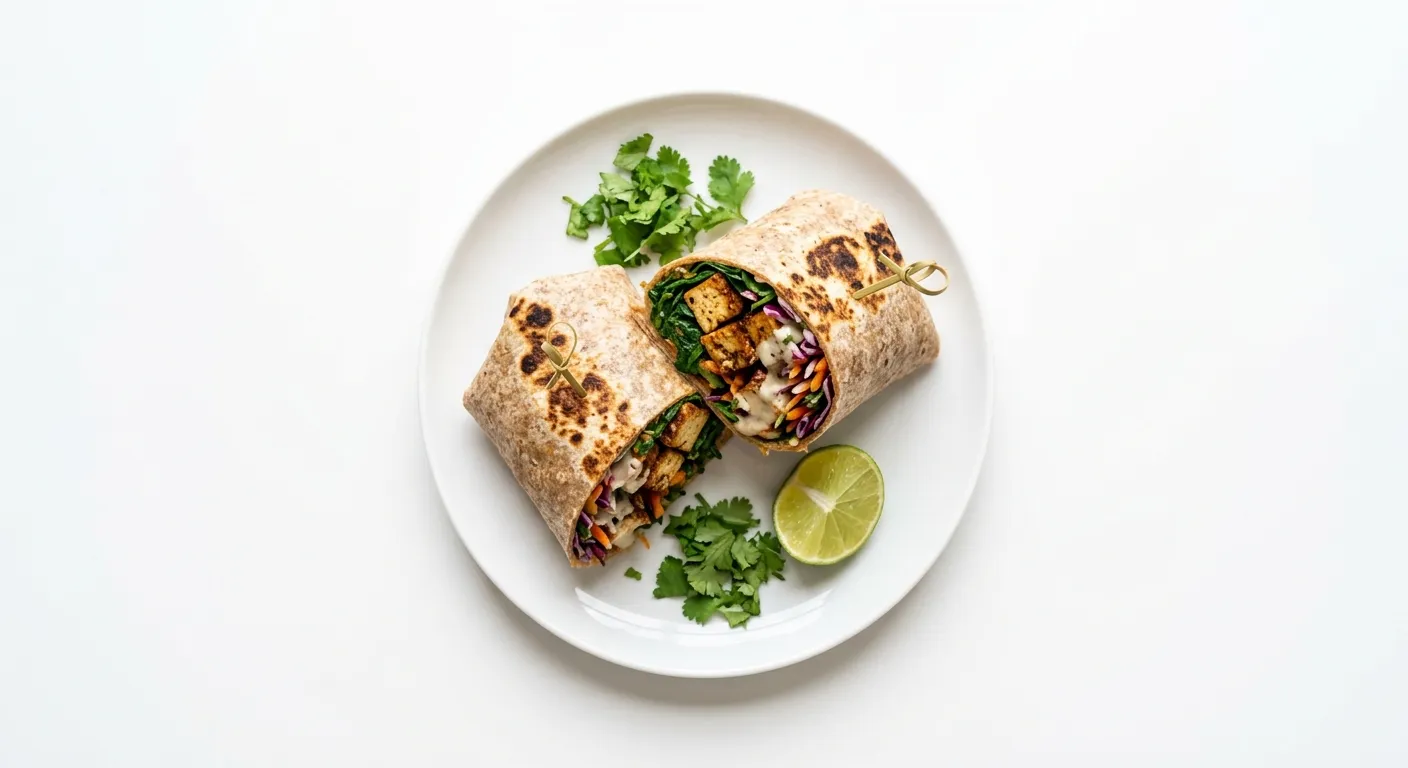 Exotic Spiced Tofu and Spinach Wraps