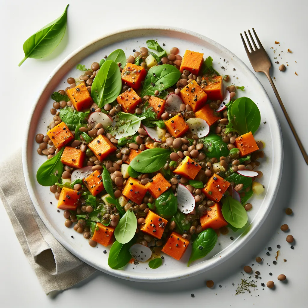 Sweet Potato and Lentil Salad with Herb Vinaigrette
