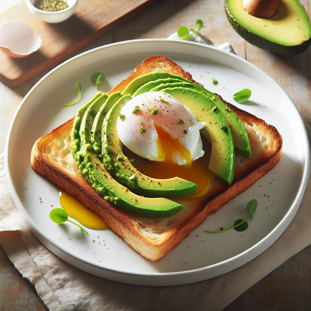 Tartine à lavocat et œuf poché