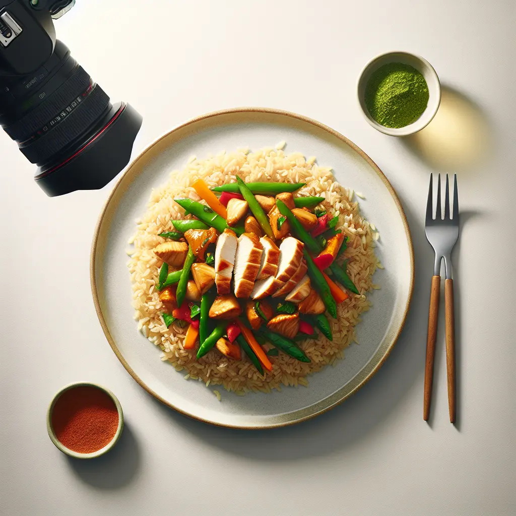 Thai Chicken and Vegetable Stir-Fry with Brown Rice