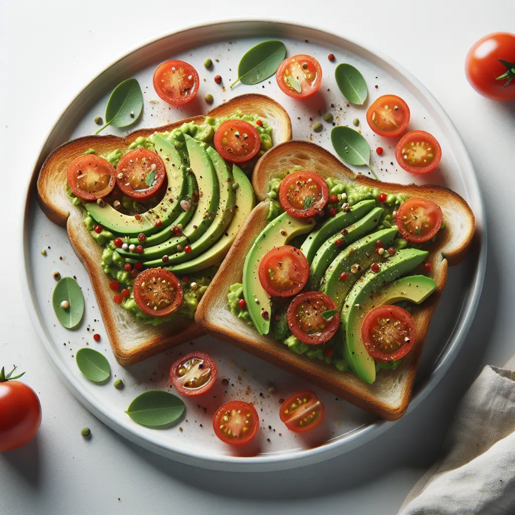 Tomato and Avocado Breakfast Toast