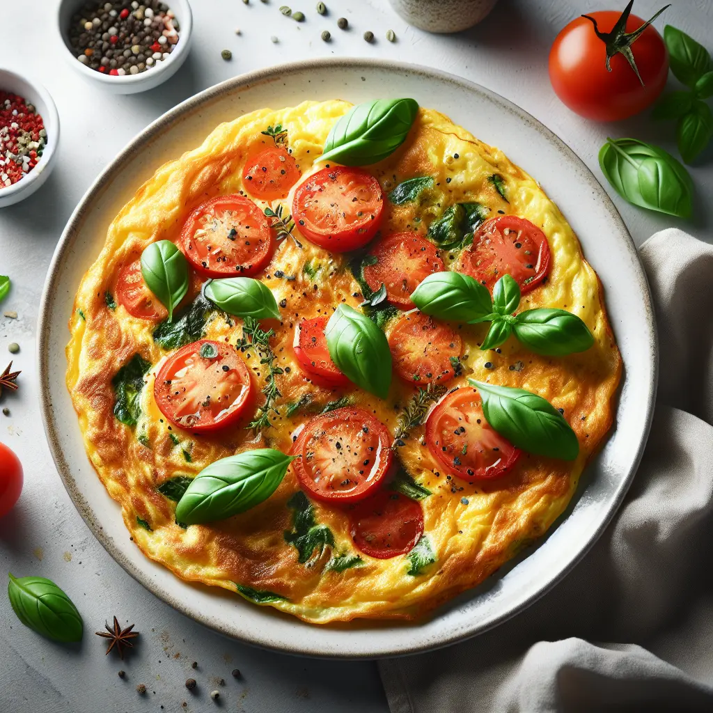 Tomato and Basil Omelette