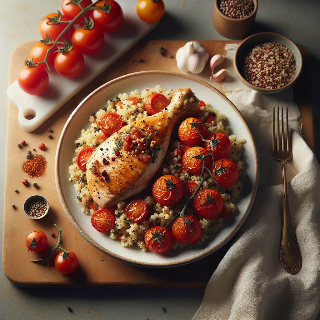Autumn Tomato and Herb Chicken with Quinoa Pilaf