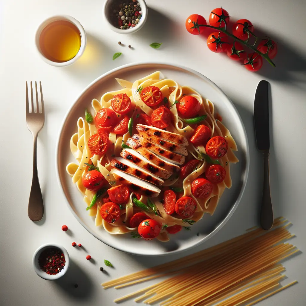Tomato and Herb Pasta with Grilled Chicken