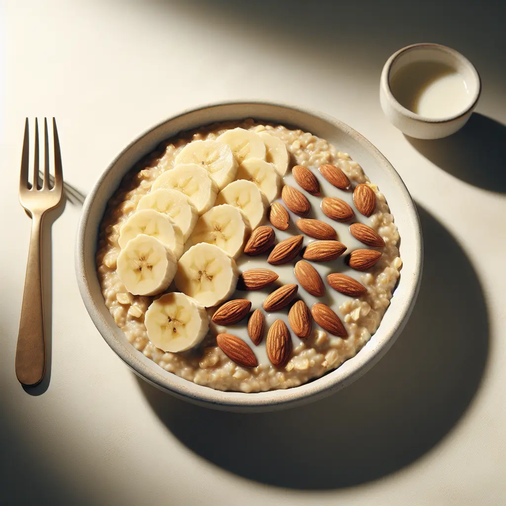Vegan Banana Oatmeal with Almond Milk