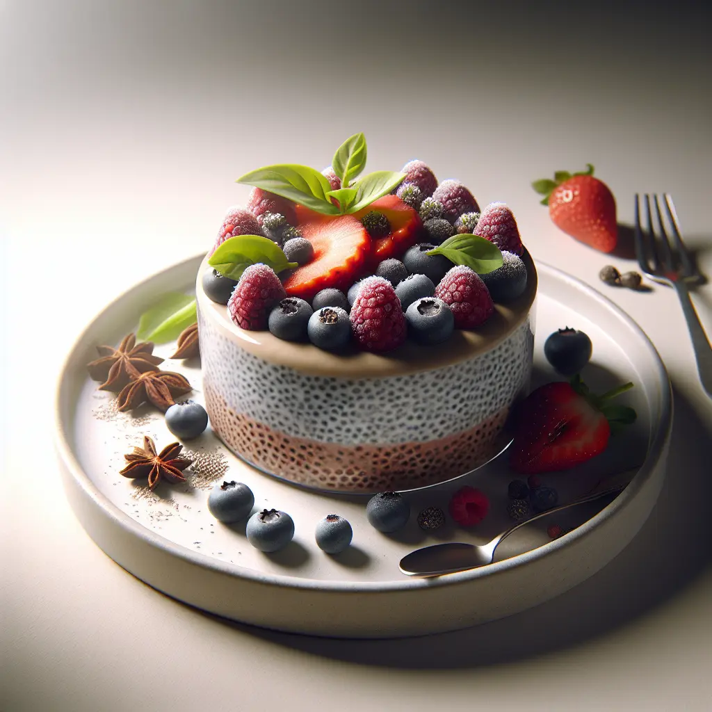 Vegan Chia Seed Pudding with Mixed Berries