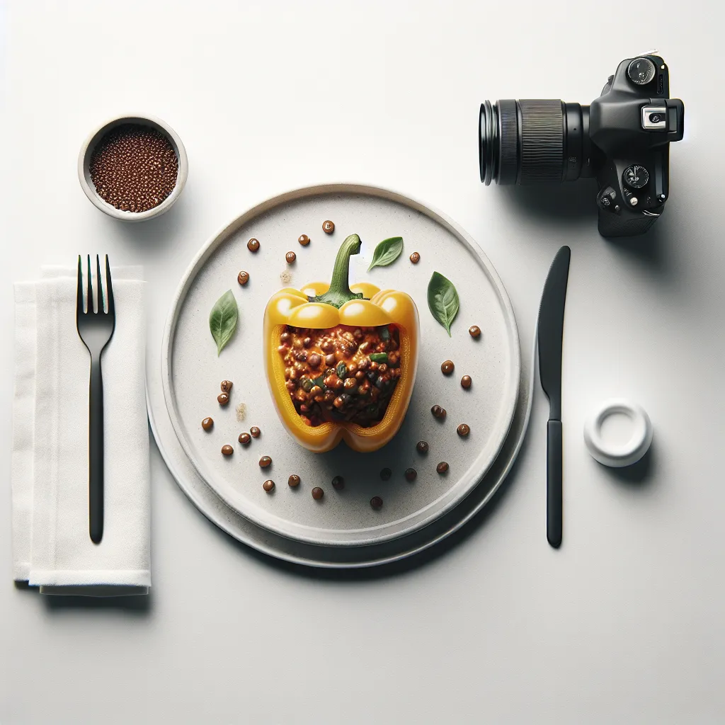 Vegan Lentil and Quinoa Stuffed Bell Peppers