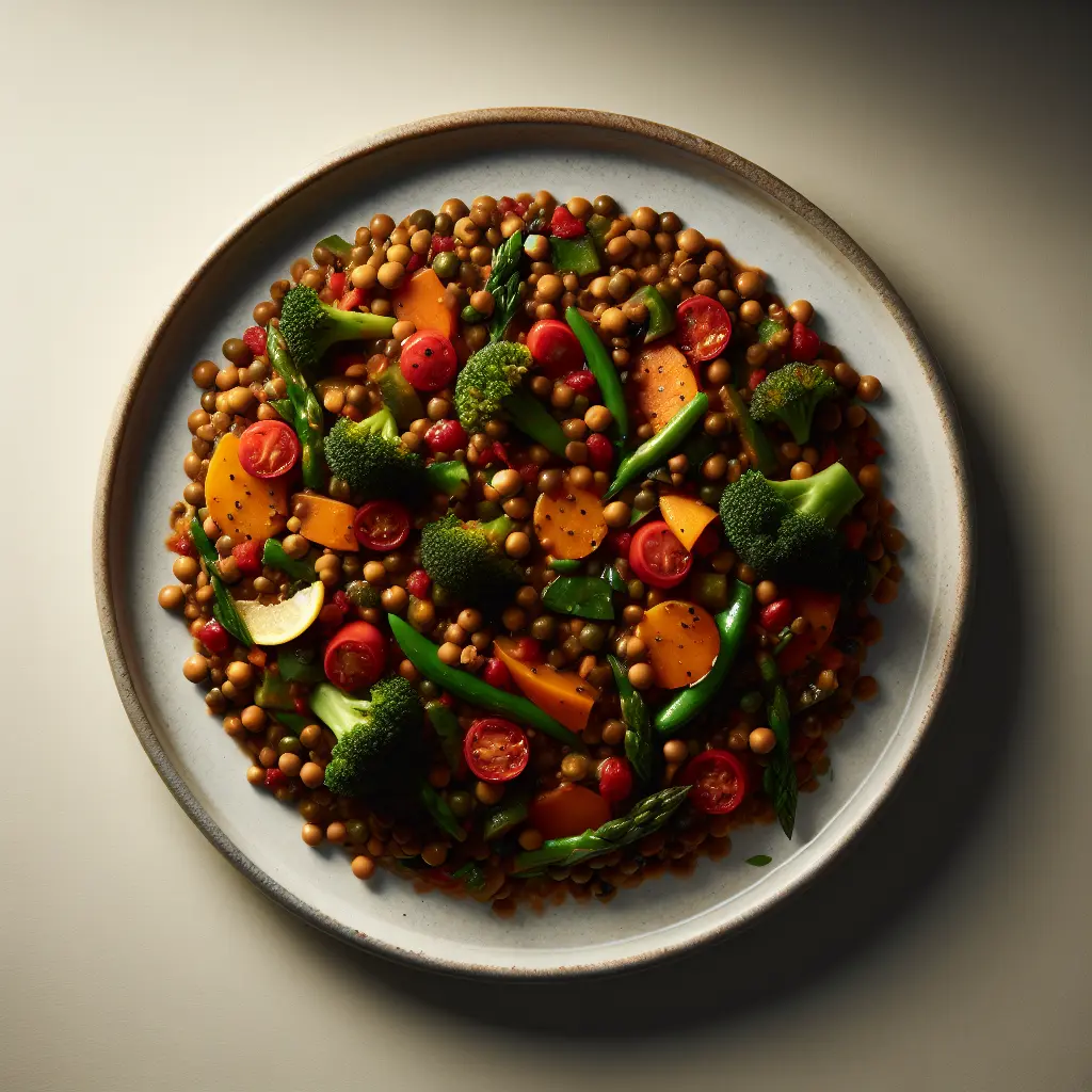 Vegan Lentil and Vegetable Stir-Fry