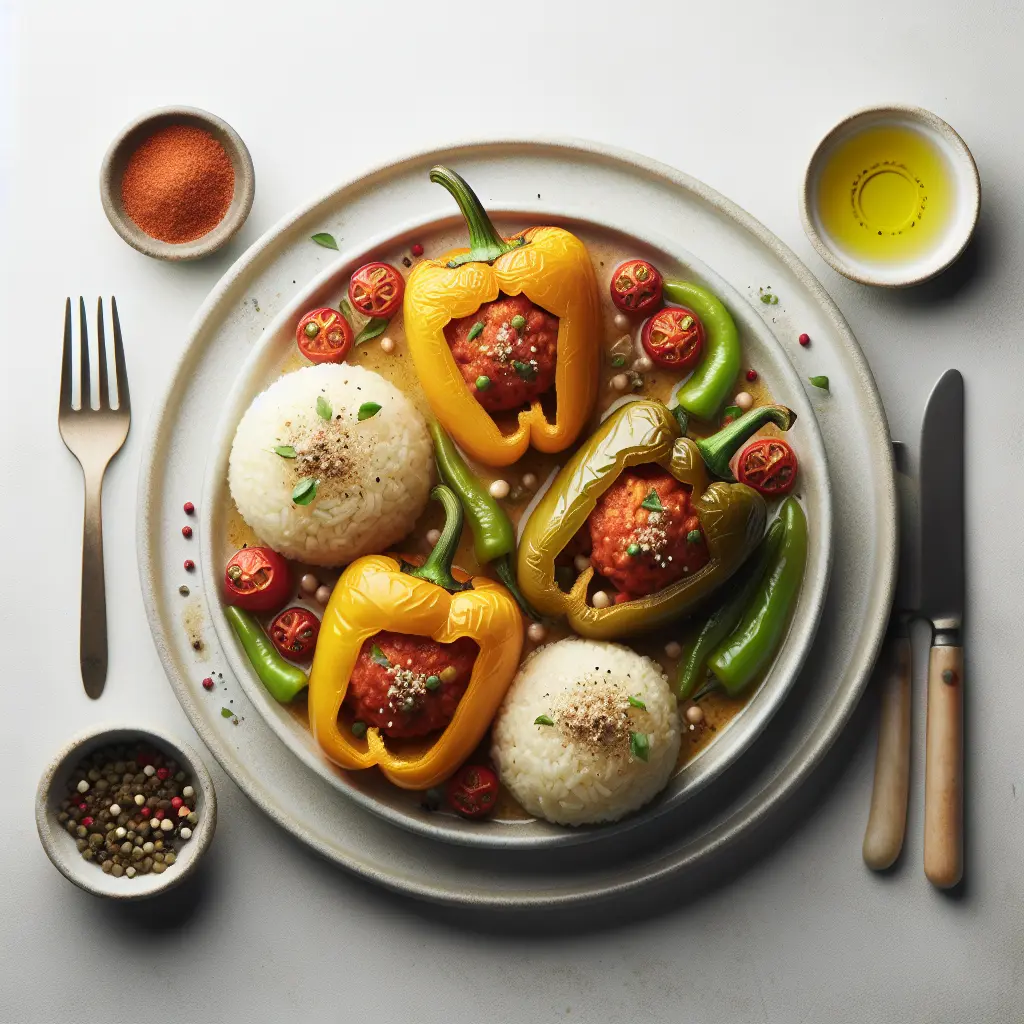 Vegan Mediterranean Stuffed Bell Peppers