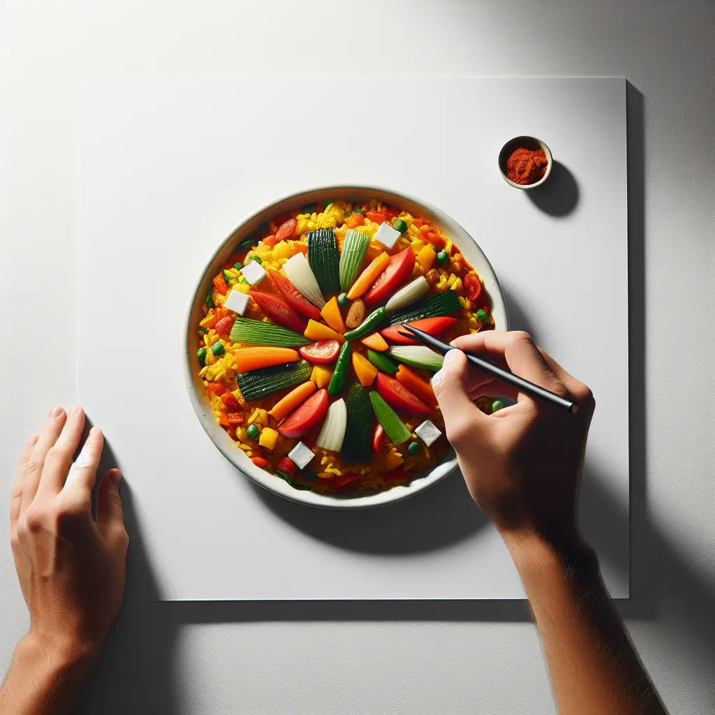 Vegan Spanish Paella with Vegetables