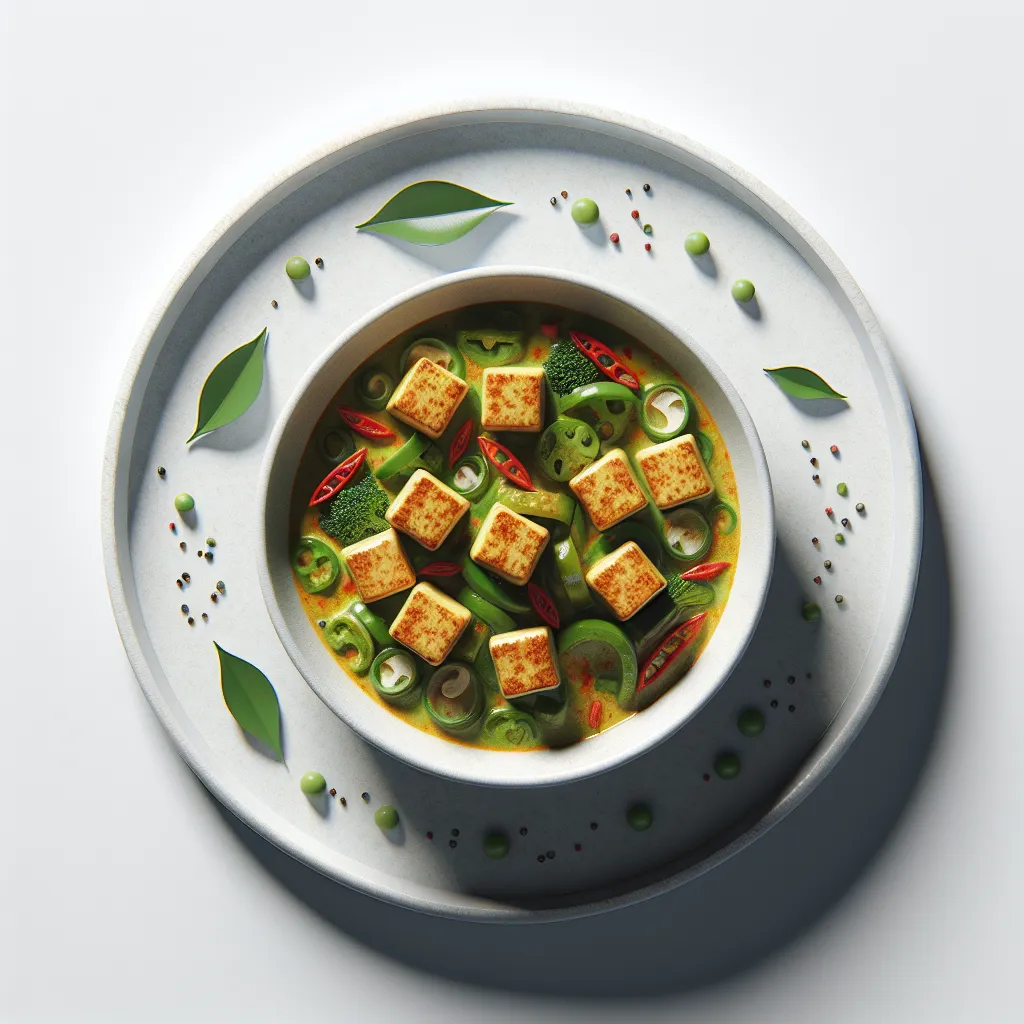 Spicy Vegan Thai Green Curry with Tofu